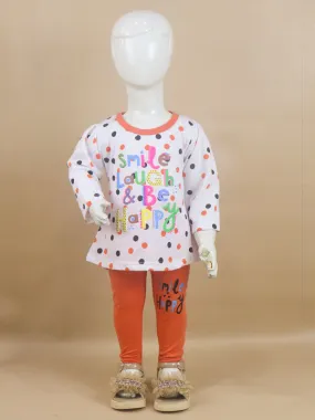 1Yr - 4Yrs Happy Orange Suit For Girls RG GS47