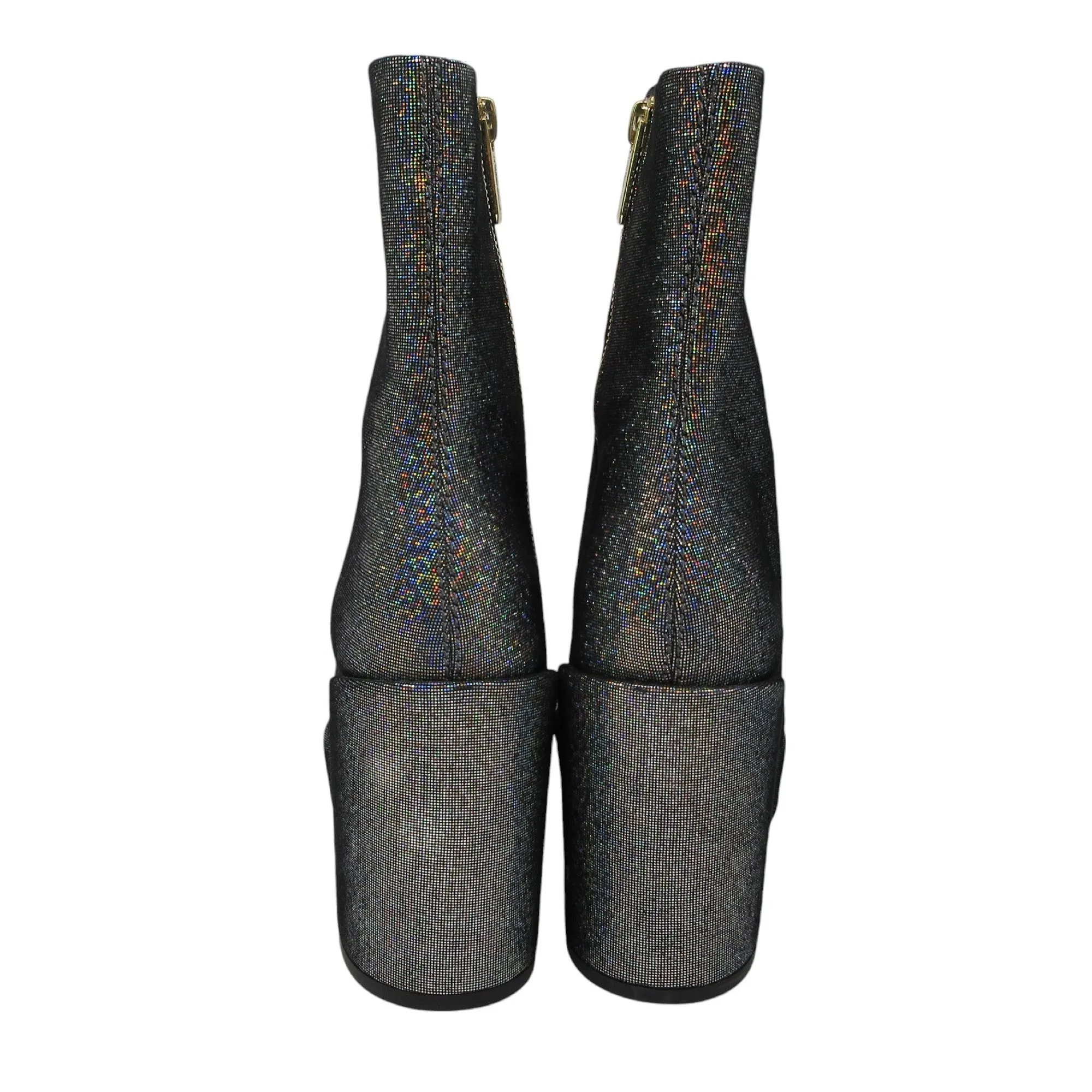 3.1 Phillip Lim Silver Glitter Metallic Platform Boots