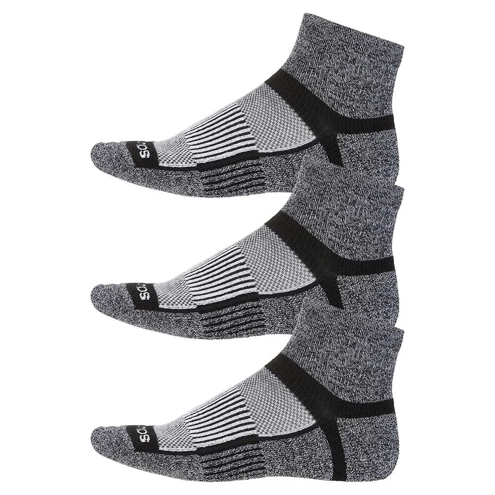 All Gender Inferno Merino Wool Quarter Socks 3-pack - Grey Marl