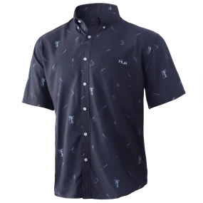 Big Shrimpin Performance Sport Shirt- Sargasso Sea