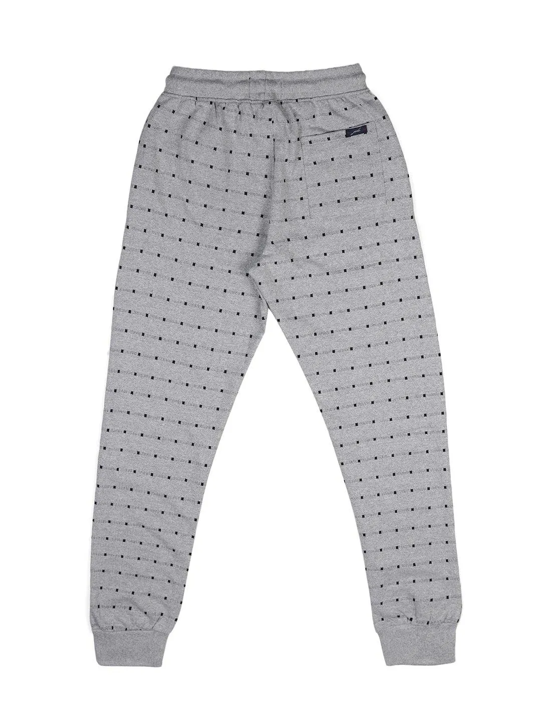 BOY'S GREY DOBBY REGULAR FIT JOGGER