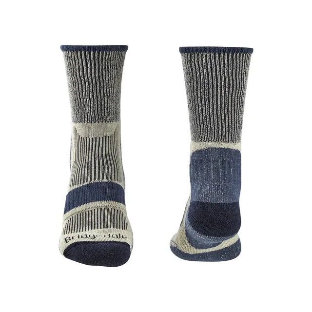 Bridgedale Men's Hike Lightweight Cotton Cool Comfort Boot Socks Indigo