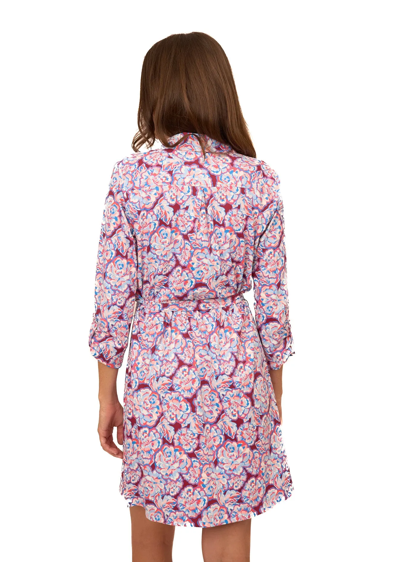 Camden Peony Button Down Shirt Dress