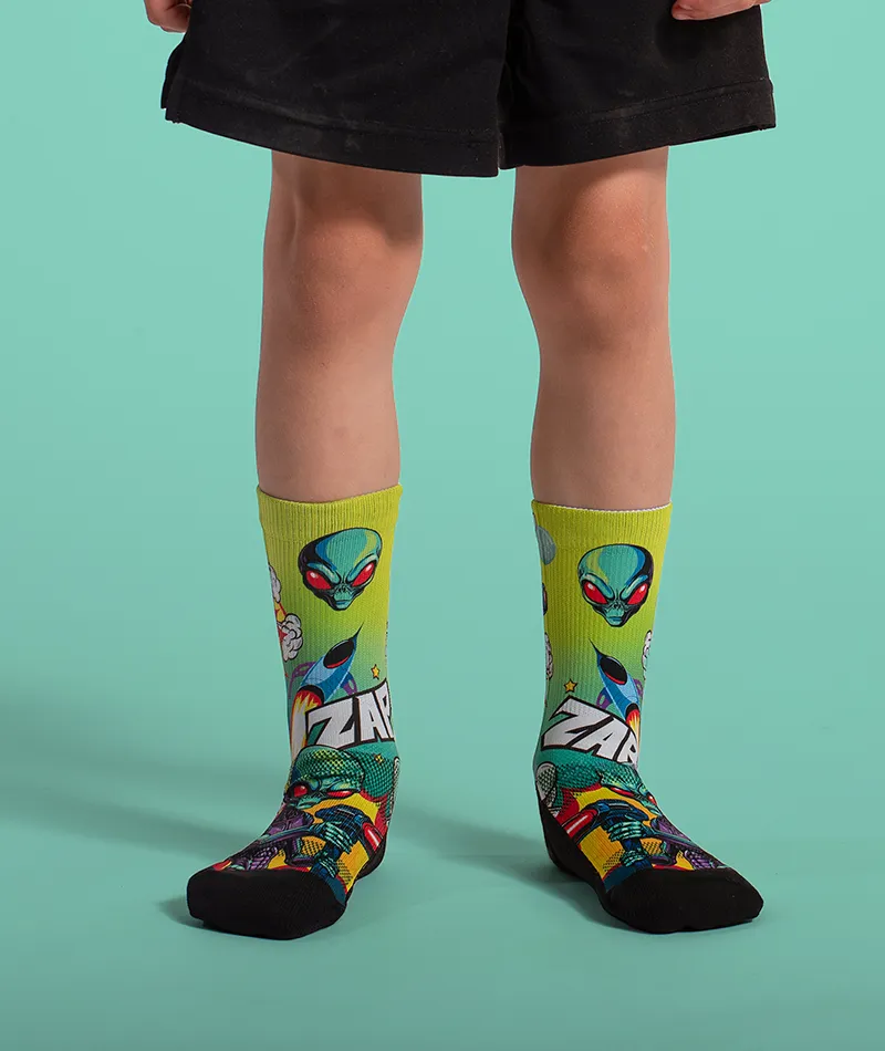 Cosmic Crusaders Youth Crew Socks