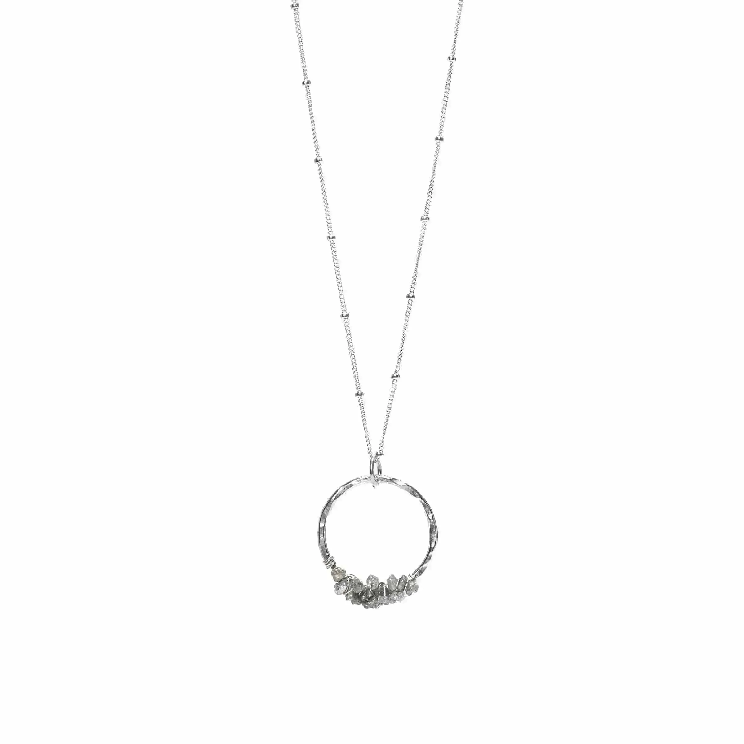 Diamond Rough Round Necklace