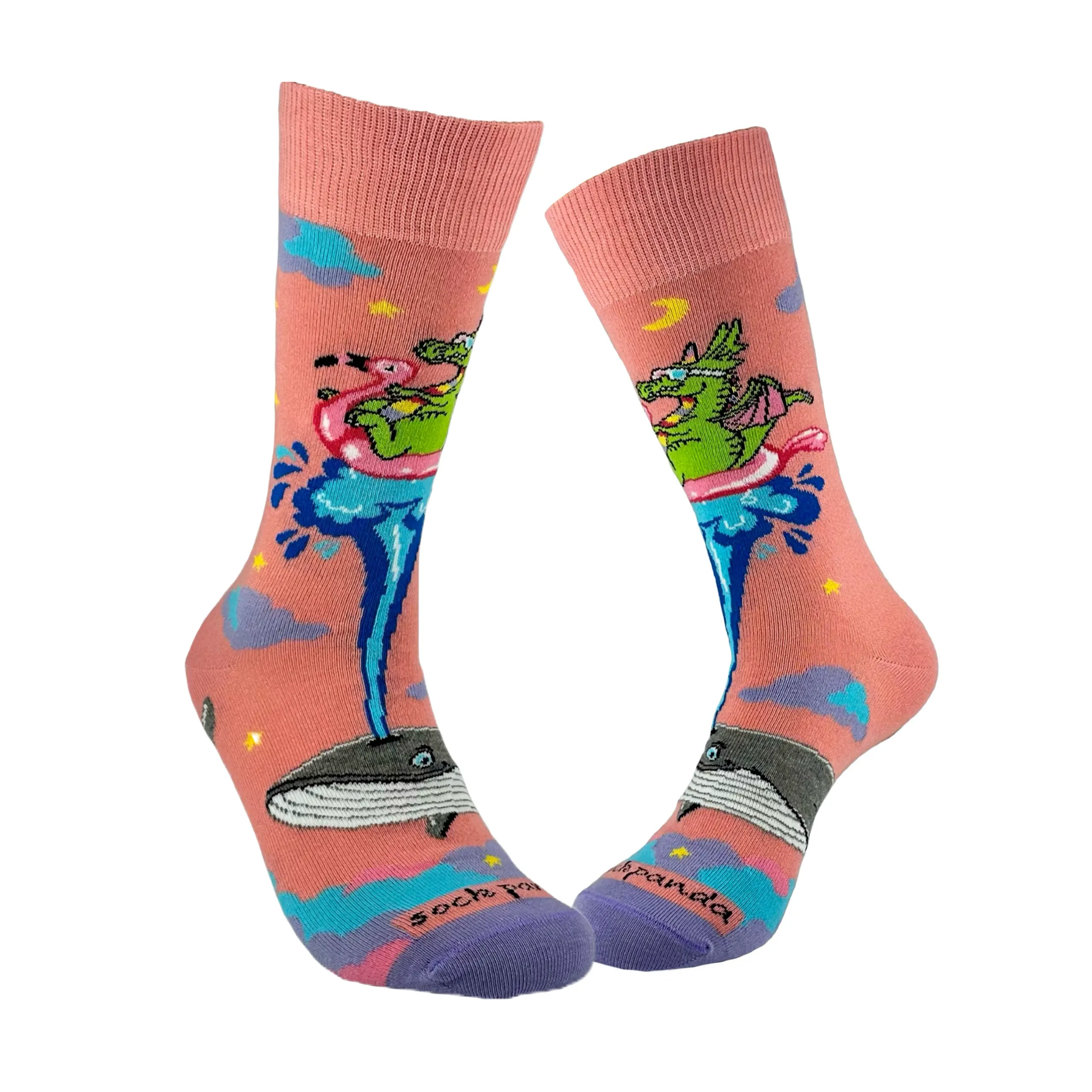 Dream Dragon and Whale Socks from the Sock Panda (Adult Medium - Women's Shoe Sizes 5-10)