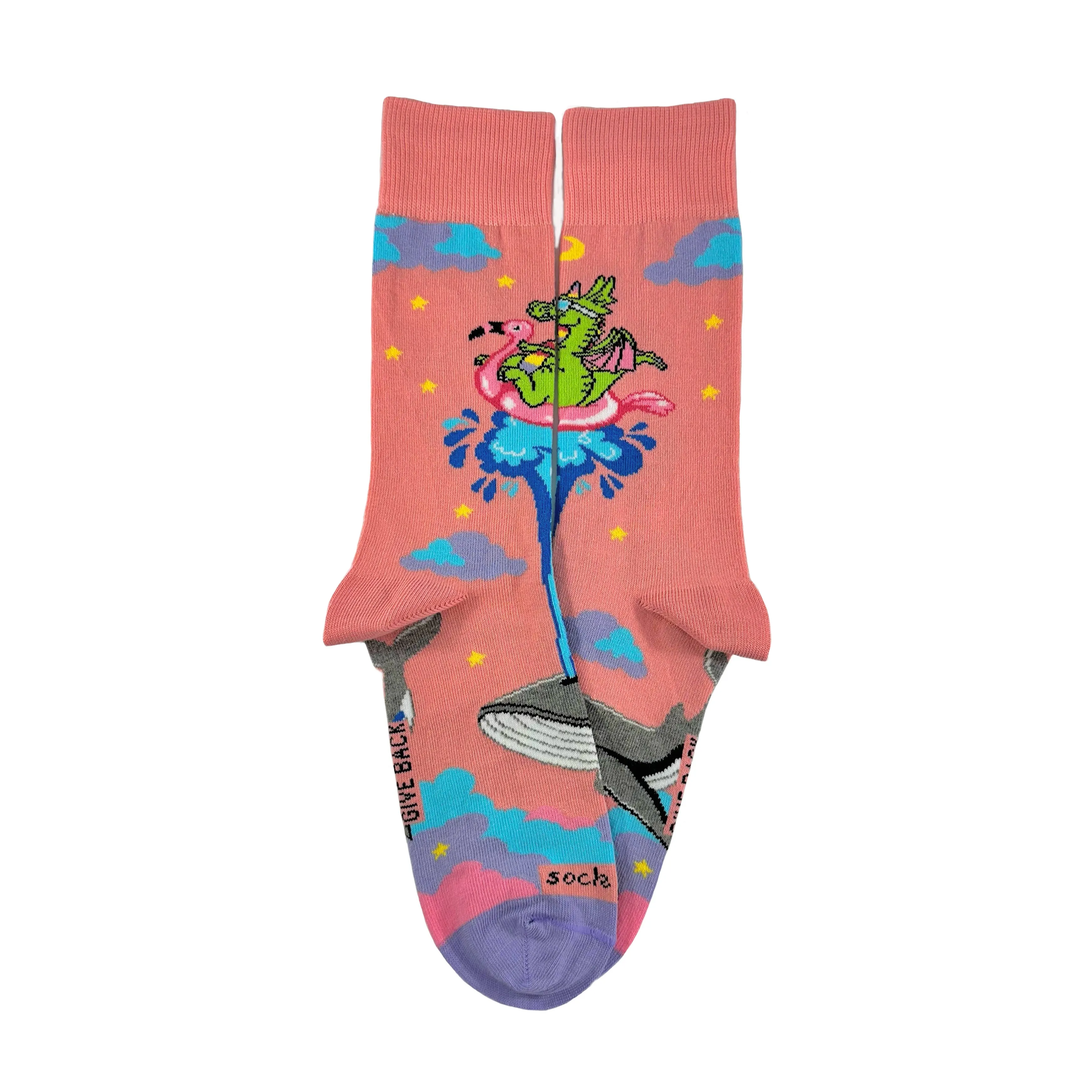 Dream Dragon and Whale Socks from the Sock Panda (Adult Medium - Women's Shoe Sizes 5-10)