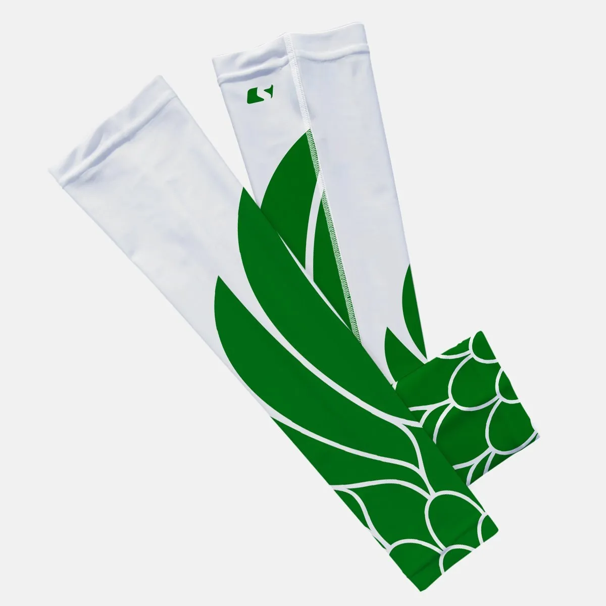 Icarus White and Green Kids Arm Sleeve