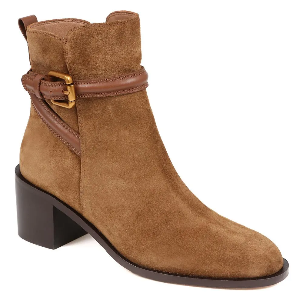 Leather Buckle Strap Ankle Boots - LISABET / 324 249