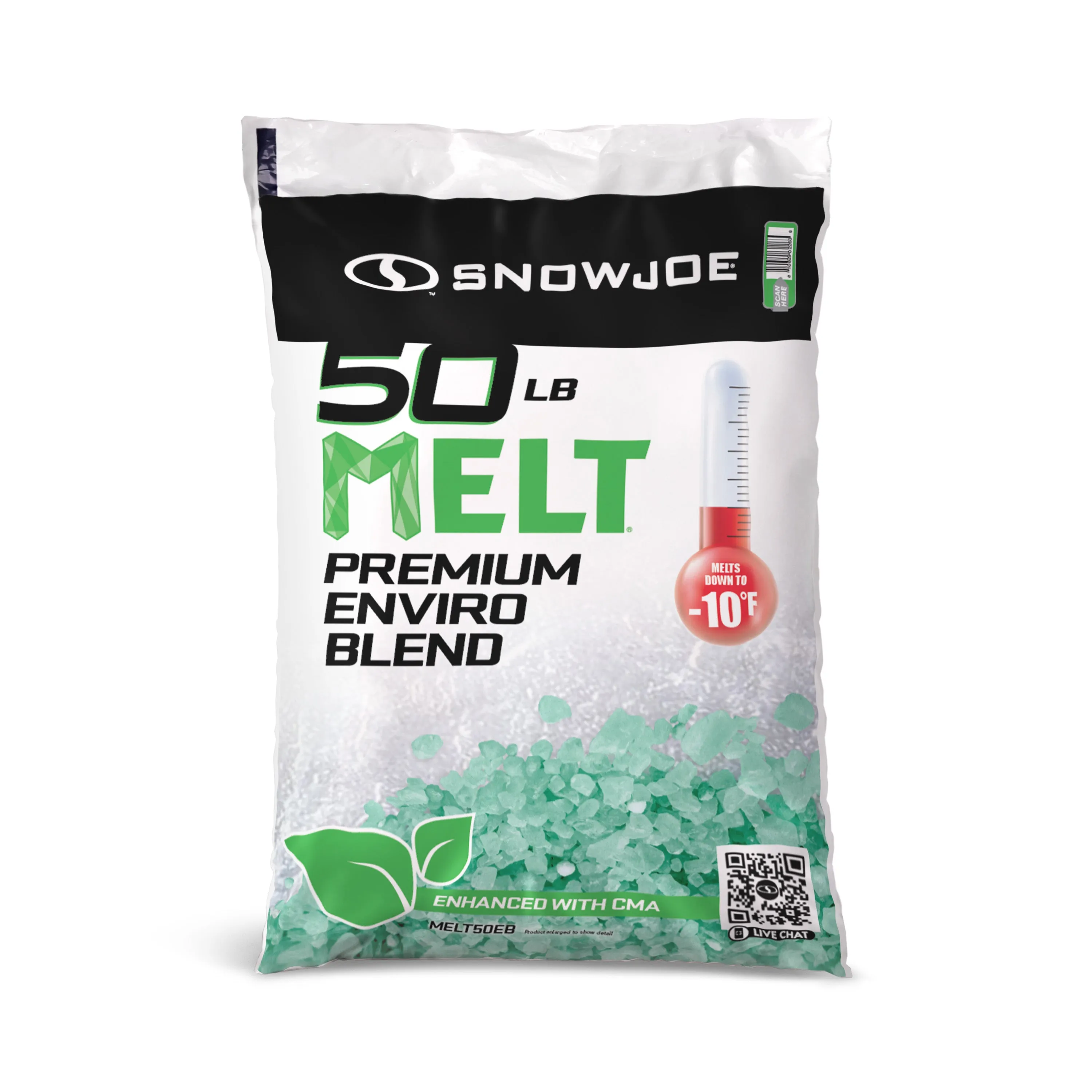 Snow Joe MELT50EB Premium Enviro Blend Ice Melter W/ CMA | 50-Lbs.