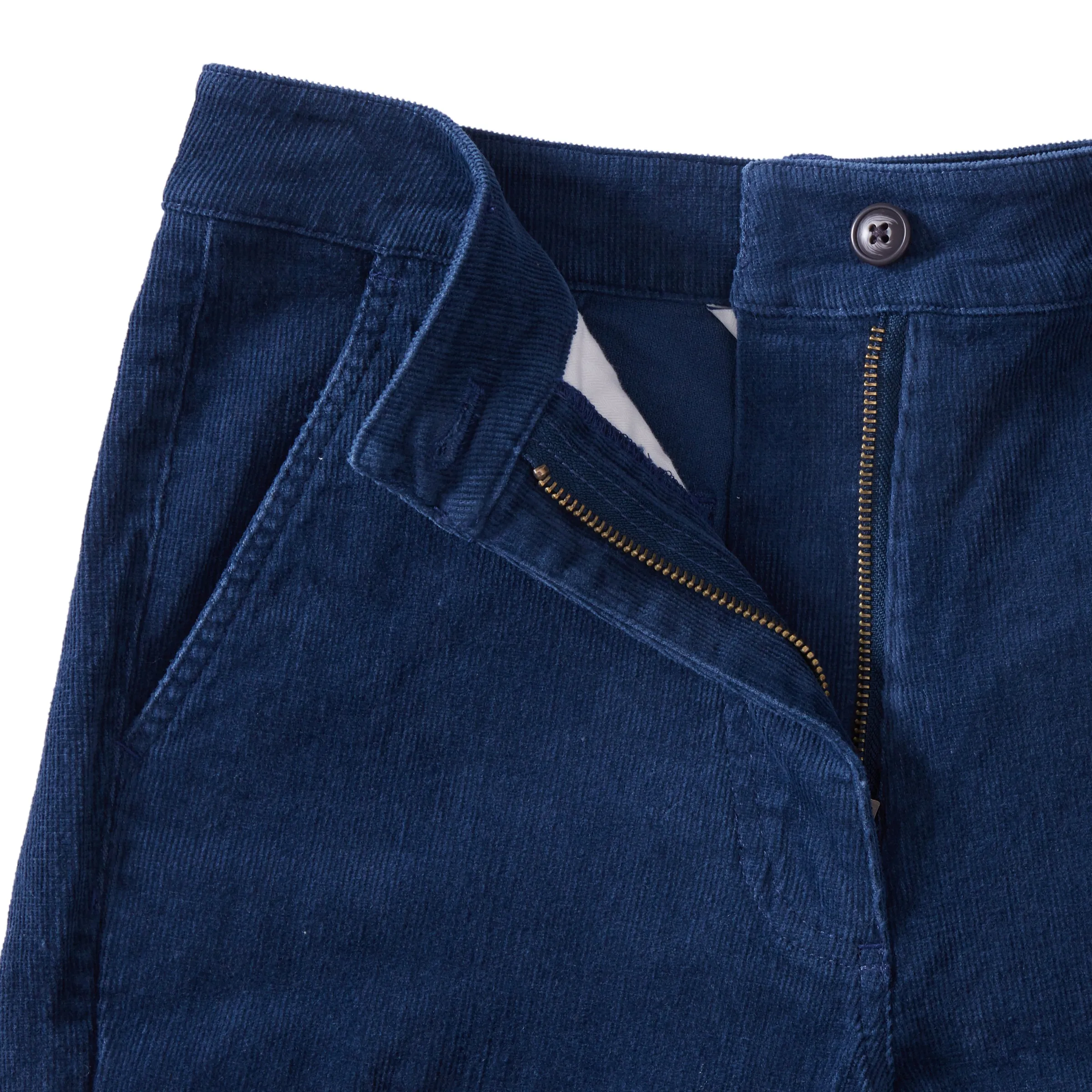 Tracy Stretch Slim Ankle Corduroy Pants - Indigo (Final Sale)