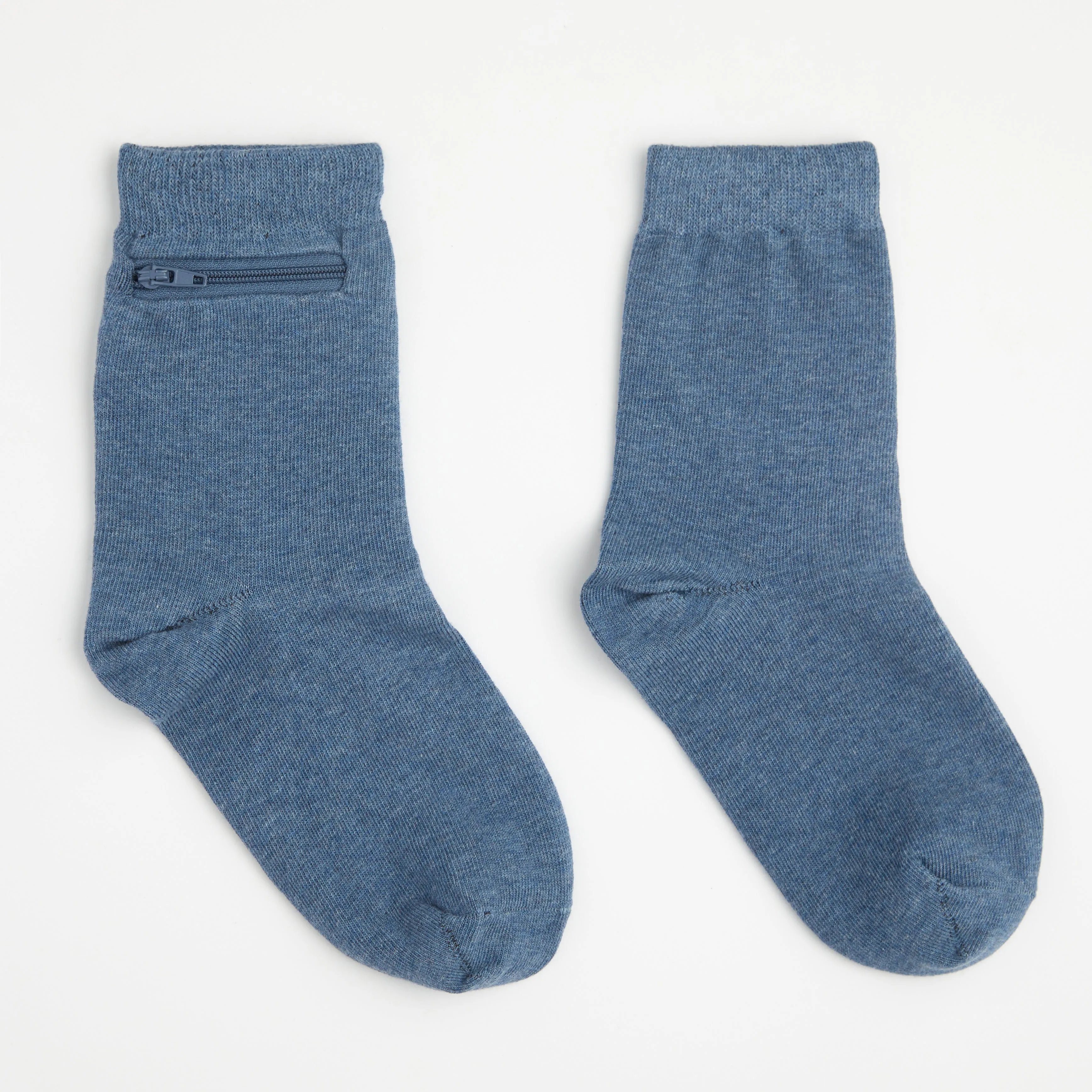 Unisex Quarter-Length Bamboo Zipper Pocket Travel Socks-All Sales Final