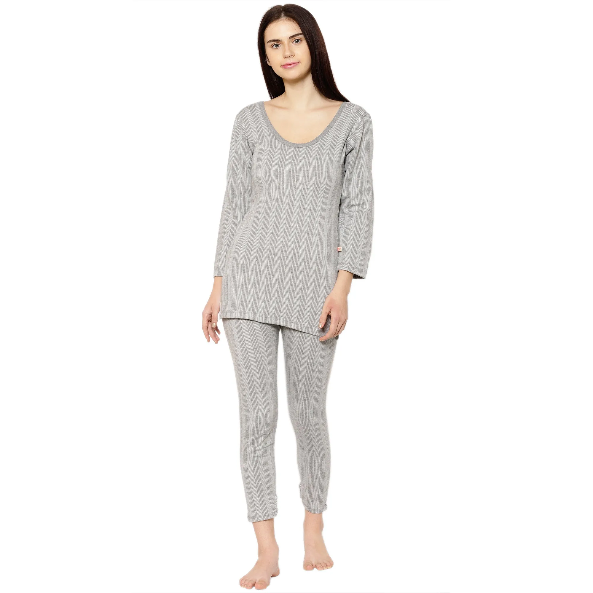 Vimal Jonney Grey Top - Bottom Set Thermal For Women's