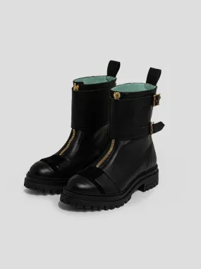 Woodstock Rangers Boots in Black Leather